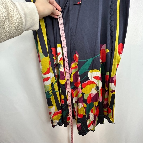 NEW Johnny Was Cassandra Floral Wide-Leg Scallop Tie Elastic Waist Silk Pants - Picture 13 of 17